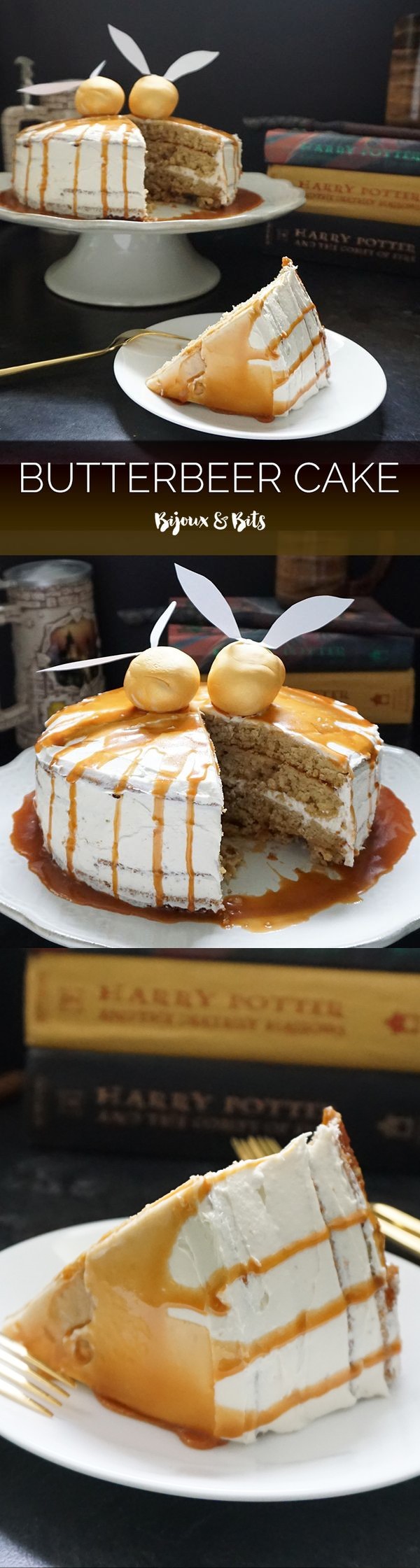 Harry Potter-inspired butterbeer cake