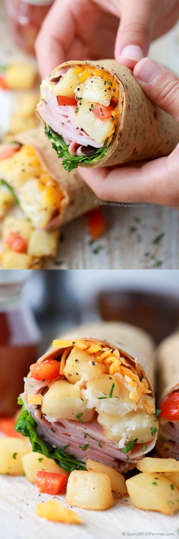 Hash Brown Breakfast Wraps (without egg