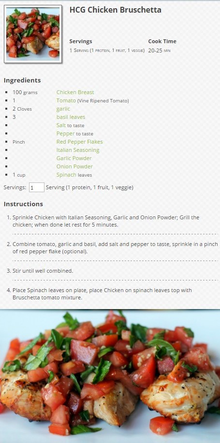 HCG Chicken Bruschetta