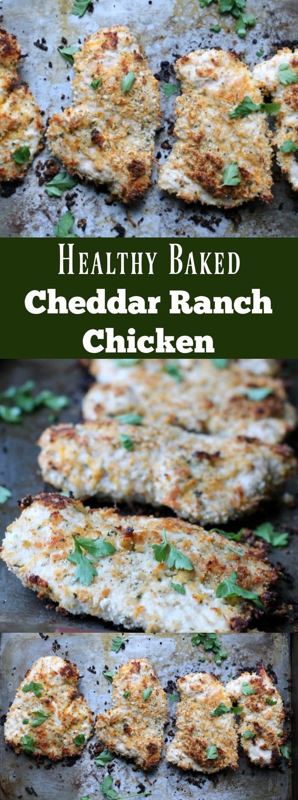 Healthy Baked Cheddar Ranch Chicken