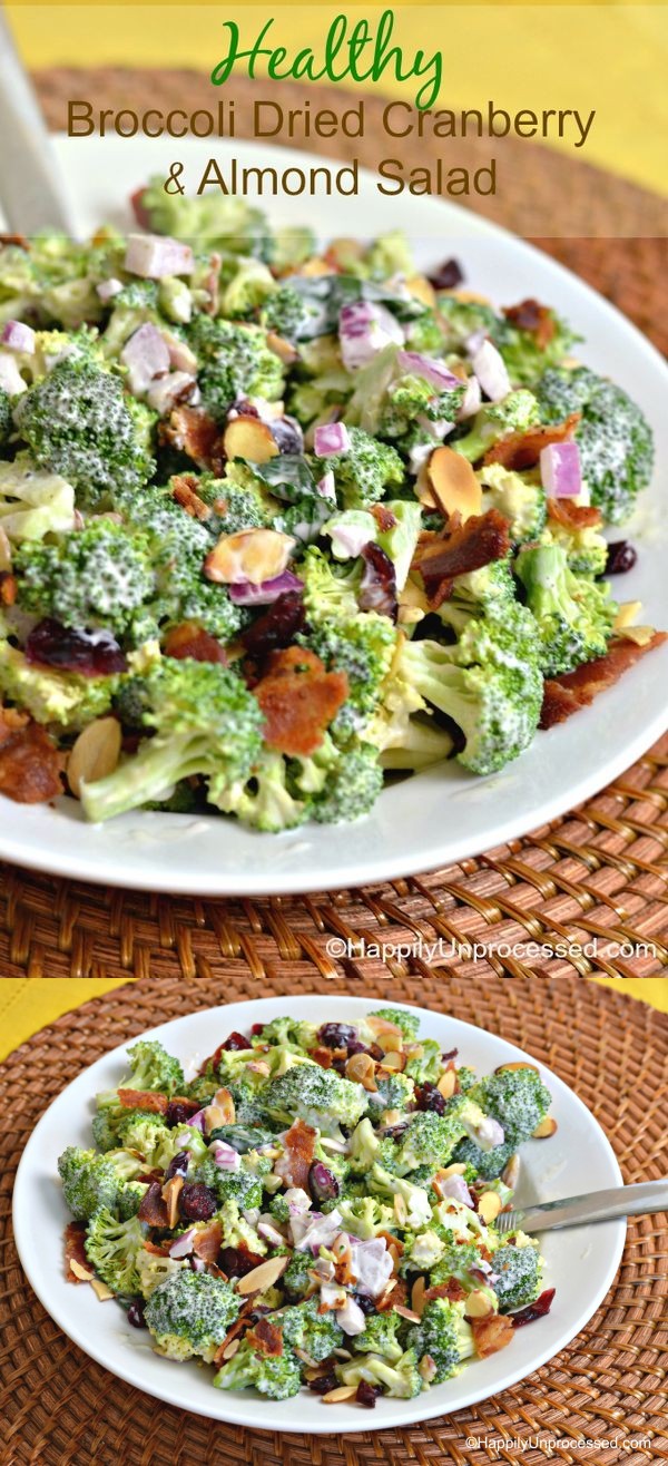 Healthy Broccoli Cranberry Almond Salad