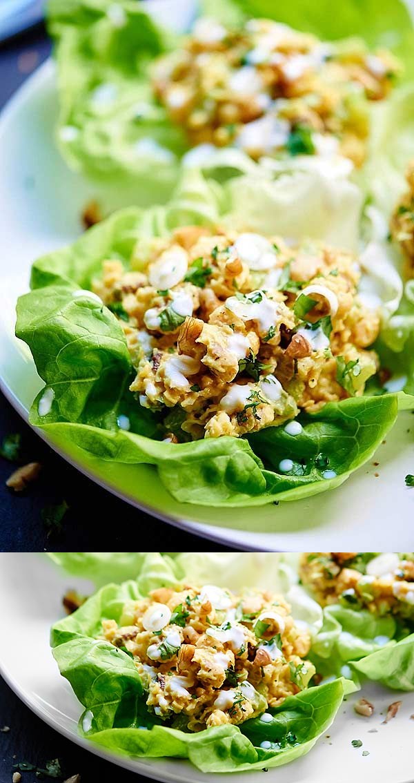 Healthy Chickpea Lettuce Wraps