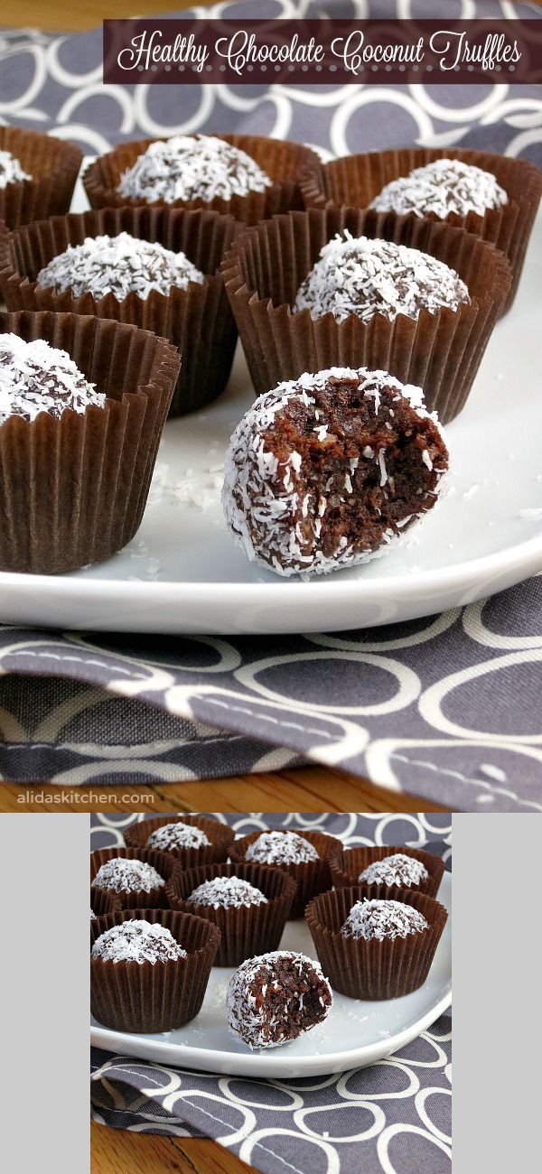 Healthy Chocolate Coconut Truffles