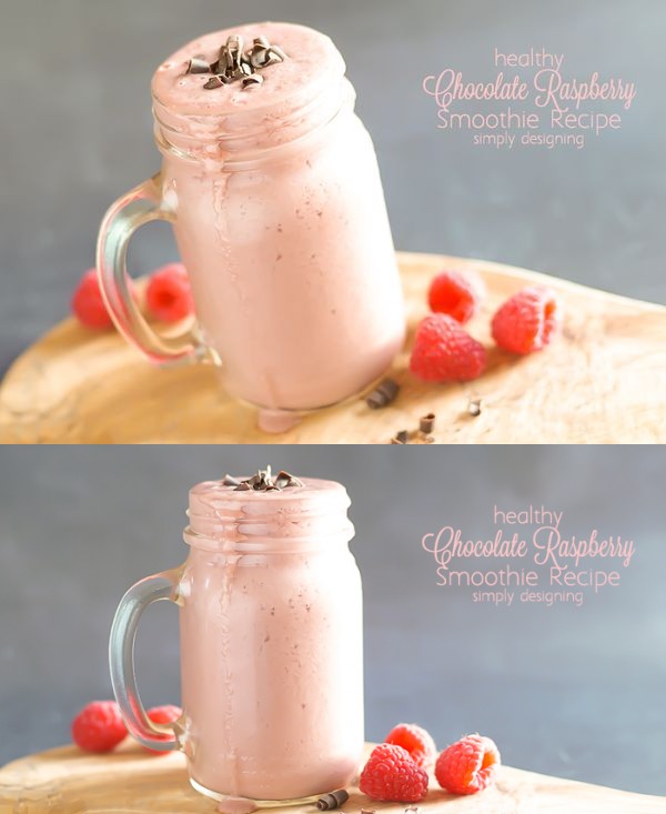 Healthy Chocolate Raspberry Smoothie