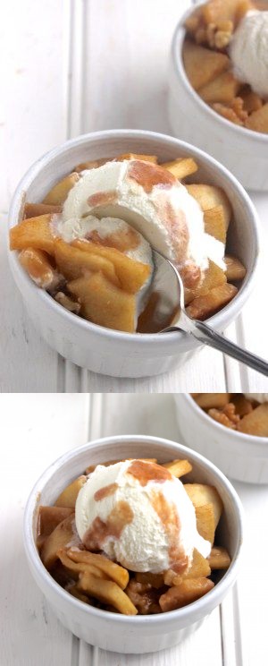 Healthy Cinnamon Skillet Apples