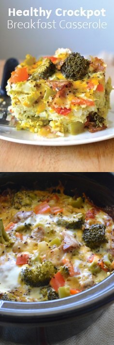 Healthy Crockpot Breakfast Casserole