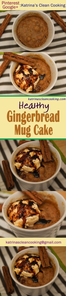 Healthy Gingerbread Mug Cake