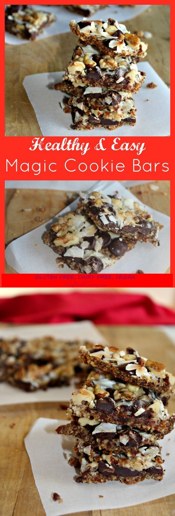 Healthy Magic Cookie Bars #Christmascookies