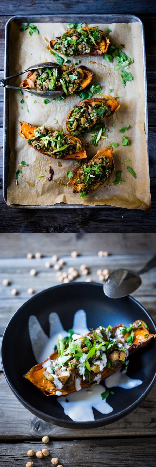 Healthy Moroccan Stuffed Sweet Potato