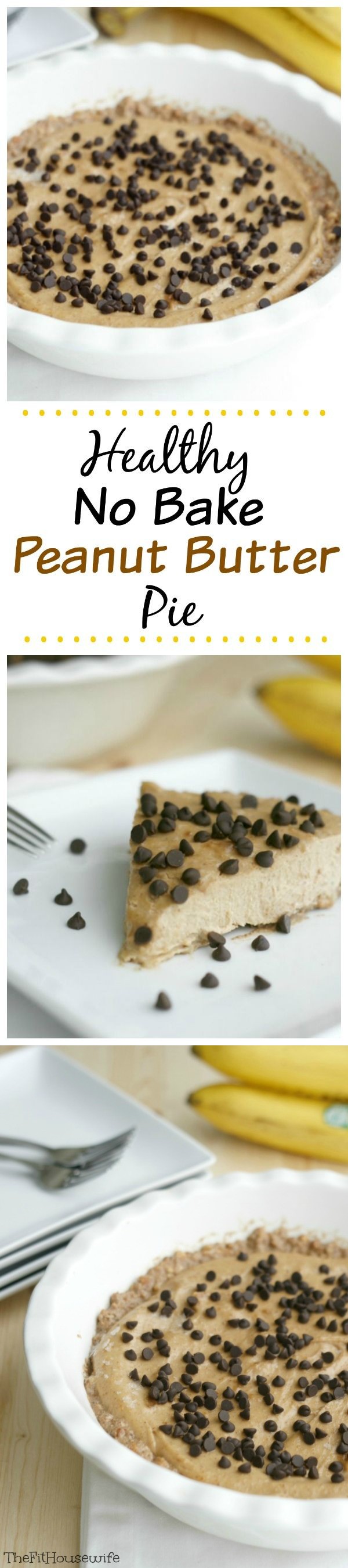 Healthy No Bake Peanut Butter Pie