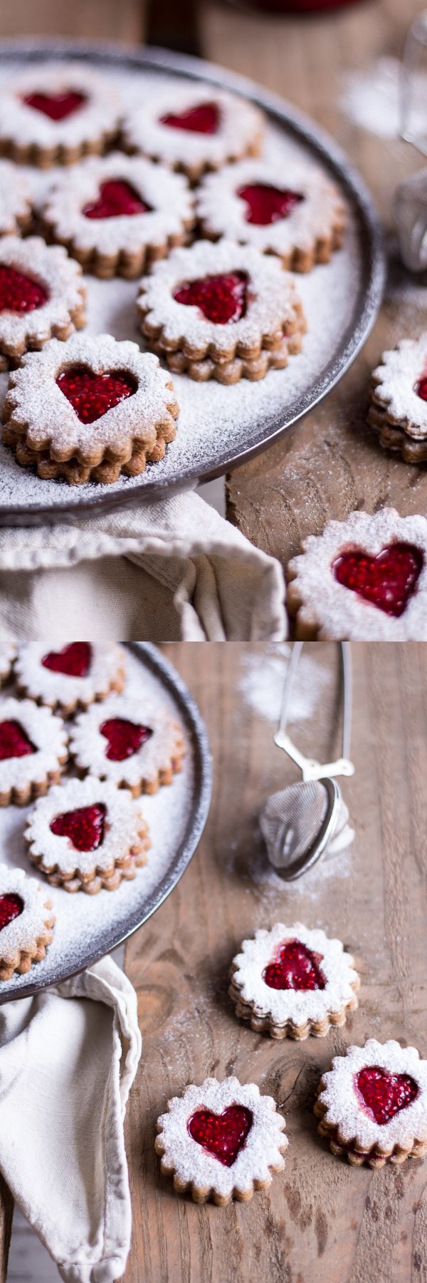 Healthy Peanut Butter & Jelly Christmas Cookies (German Spitzbuben