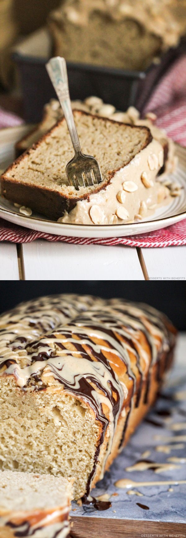 Healthy Peanut Butter Pound Cake with Peanut Butter Frosting