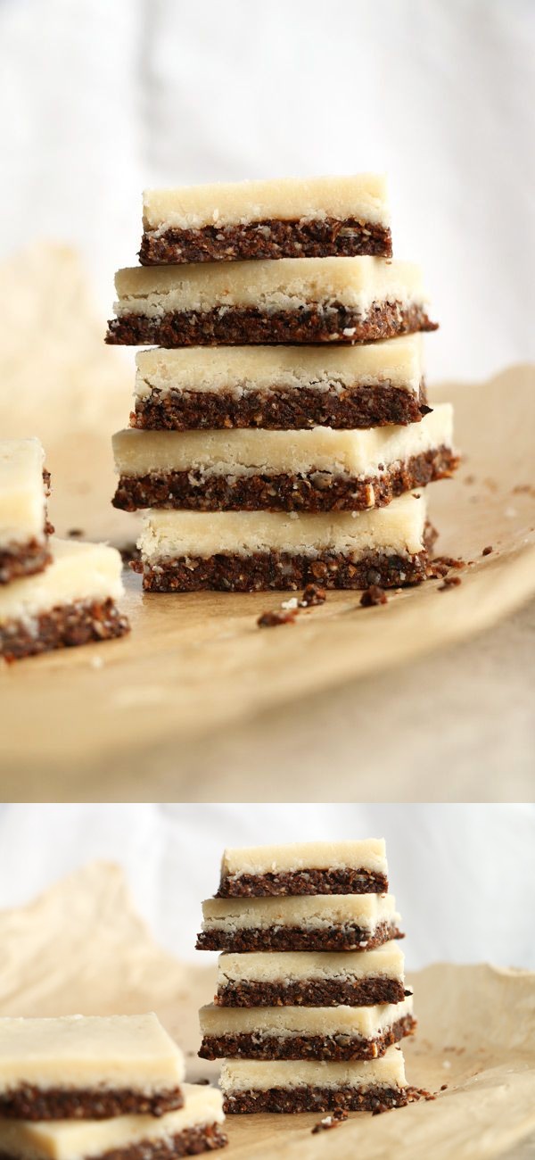 Hemp, Chocolate and Tahini Coconut Bars (grain-free & vegan