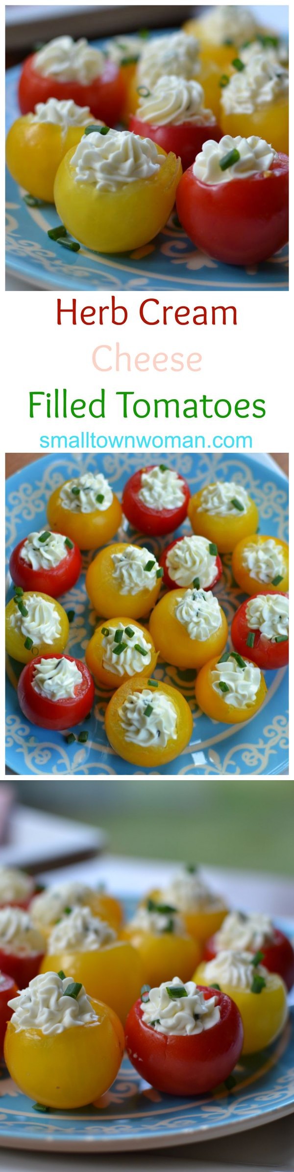 Herb Cream Cheese Stuffed Tomatoes