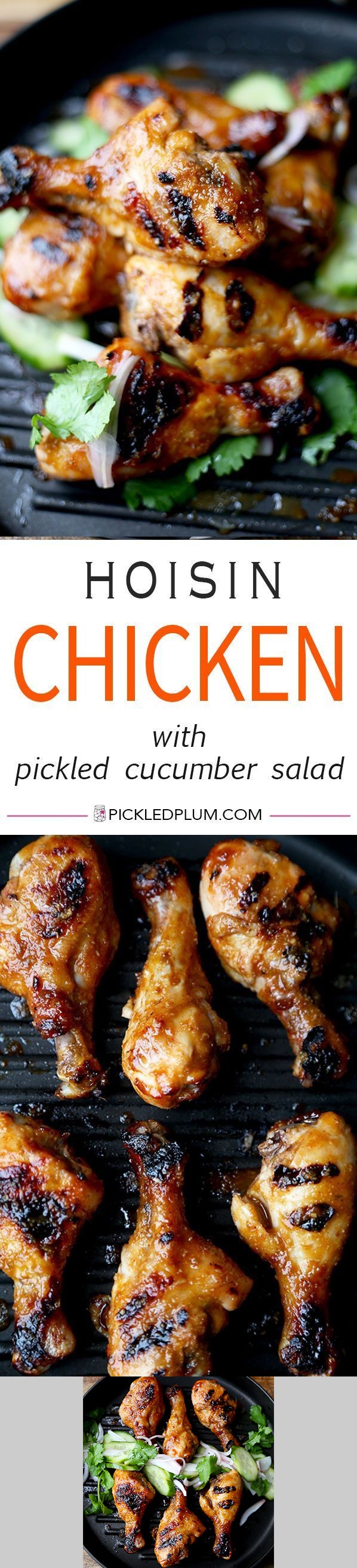 Hoisin Chicken with Pickled Cucumber Salad