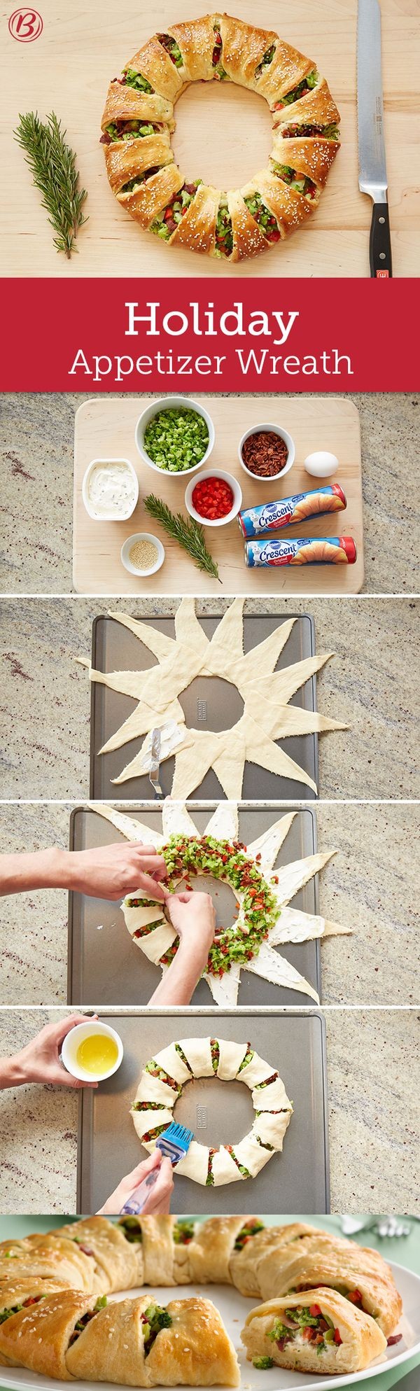 Holiday Appetizer Wreath