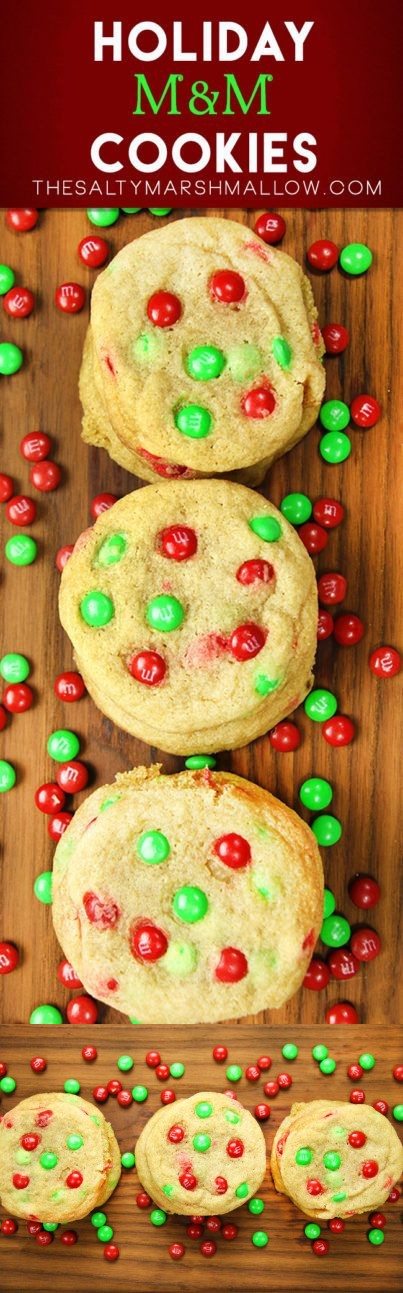 Holiday M&M Cookies