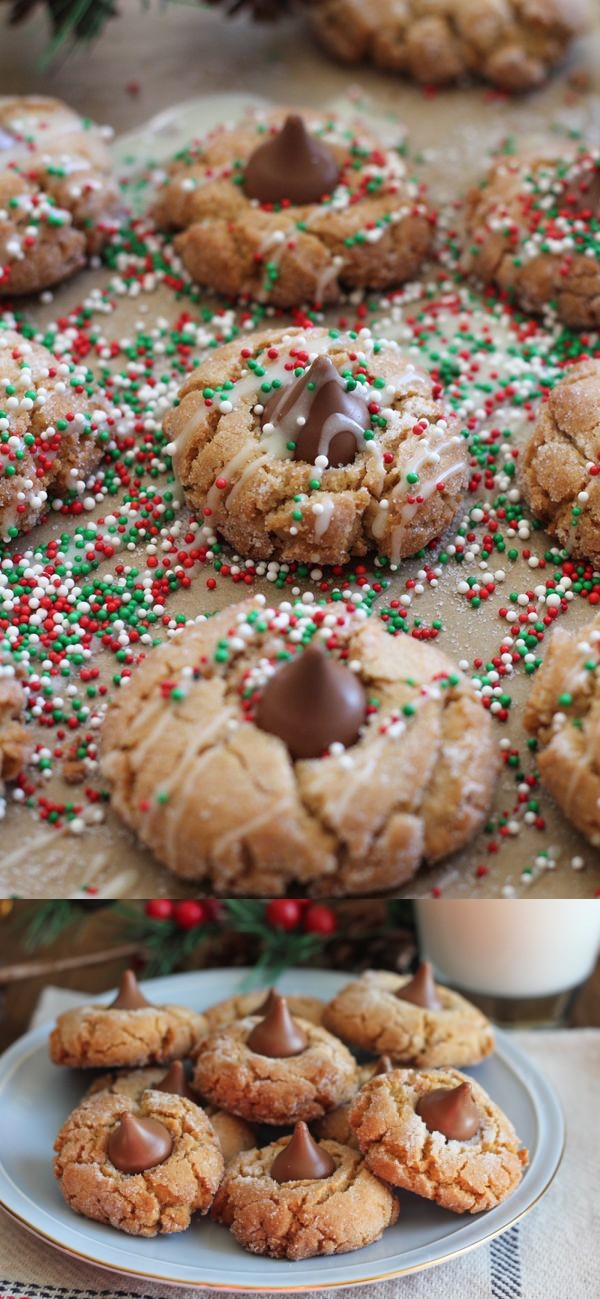 Holiday Peanut Butter Blossoms