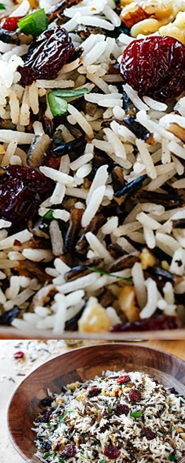 Holiday Wild Rice Pilaf with Toasted Walnuts, Dried Cherries, and Sage