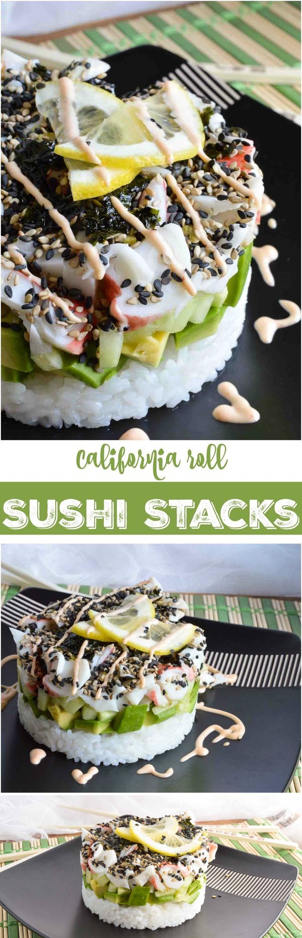 Homemade California Roll Sushi Stacks