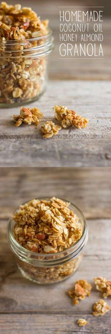 Homemade Coconut Oil Honey Almond Granola