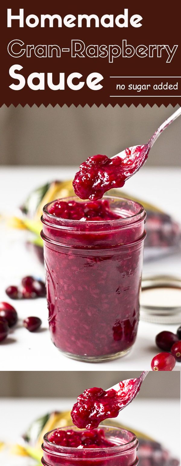 Homemade Cranberry Raspberry Sauce