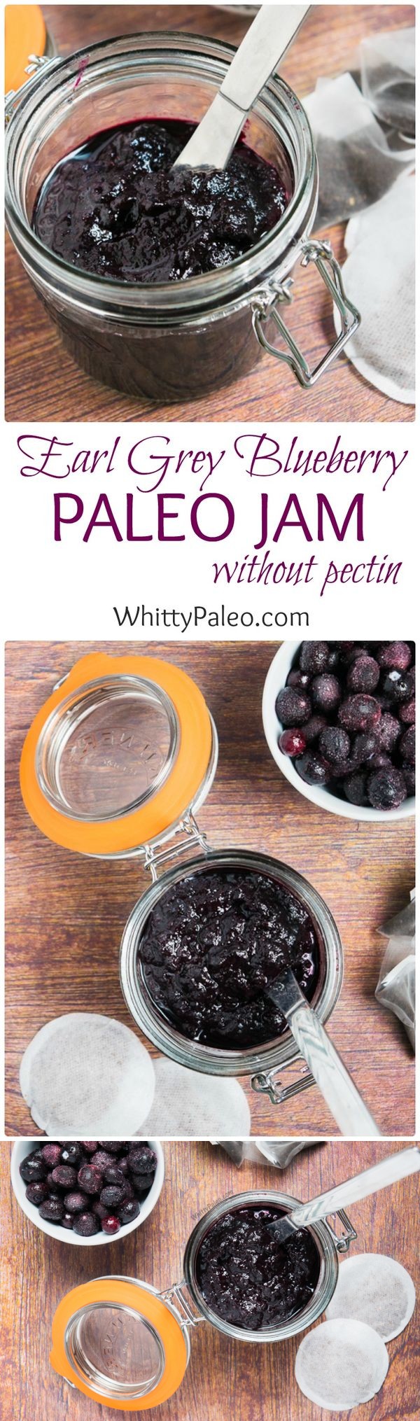 Homemade Earl Grey Blueberry Paleo Jam