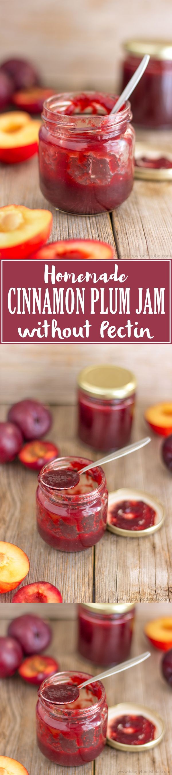 Homemade Low Sugar Cinnamon Plum Jam & a story about old-fashioned plum jam making