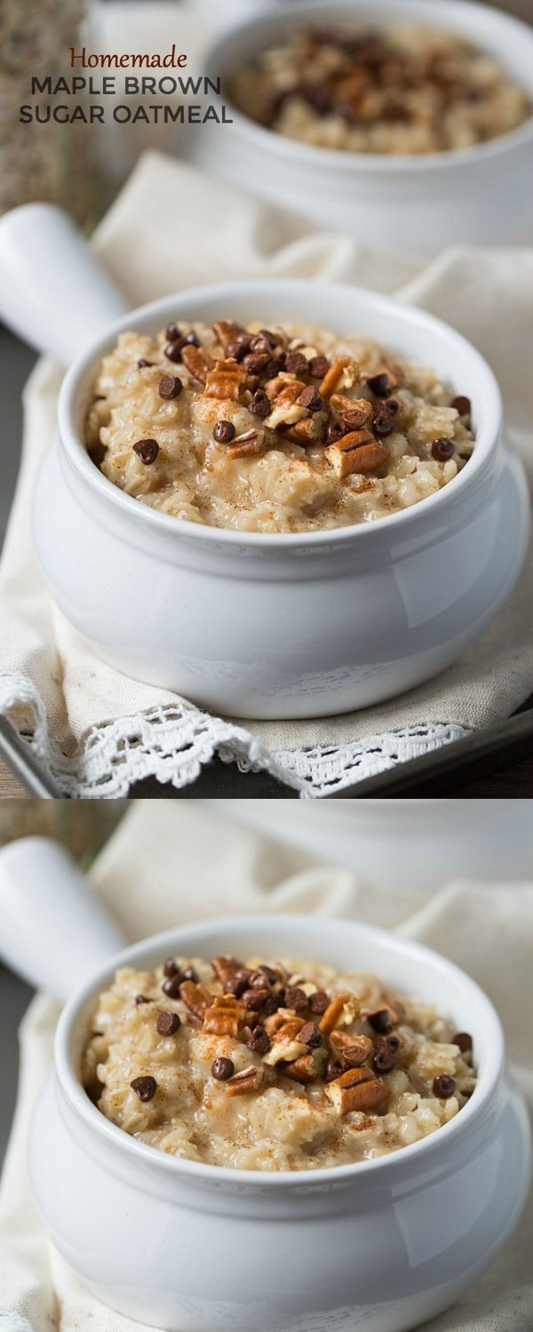 Homemade Maple Brown Sugar Oatmeal