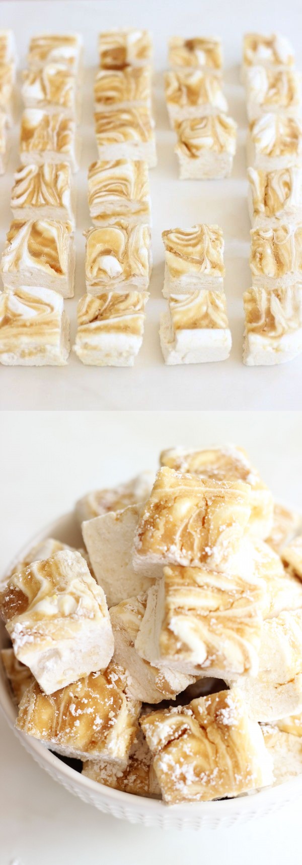 Homemade Marshmallows - Malted Caramel Swirl