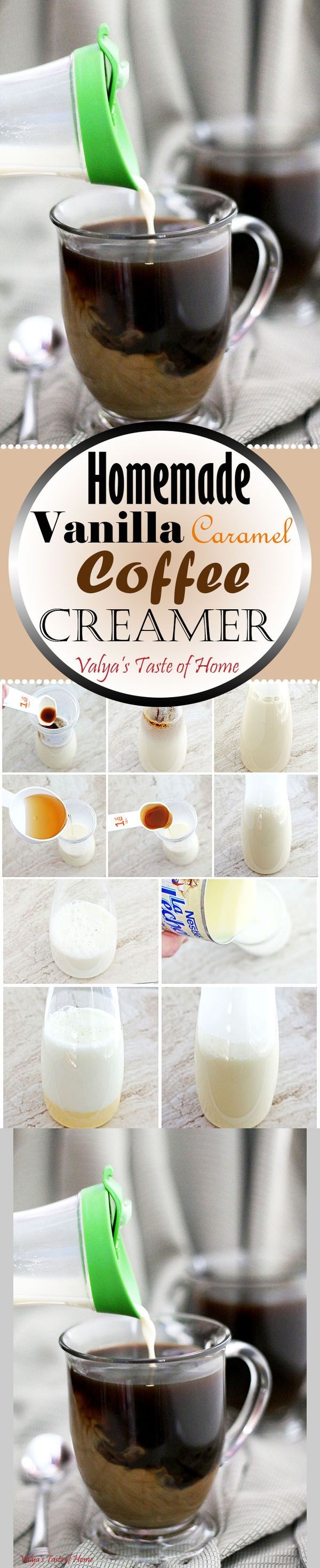 Homemade Vanilla Caramel Coffee Creamer