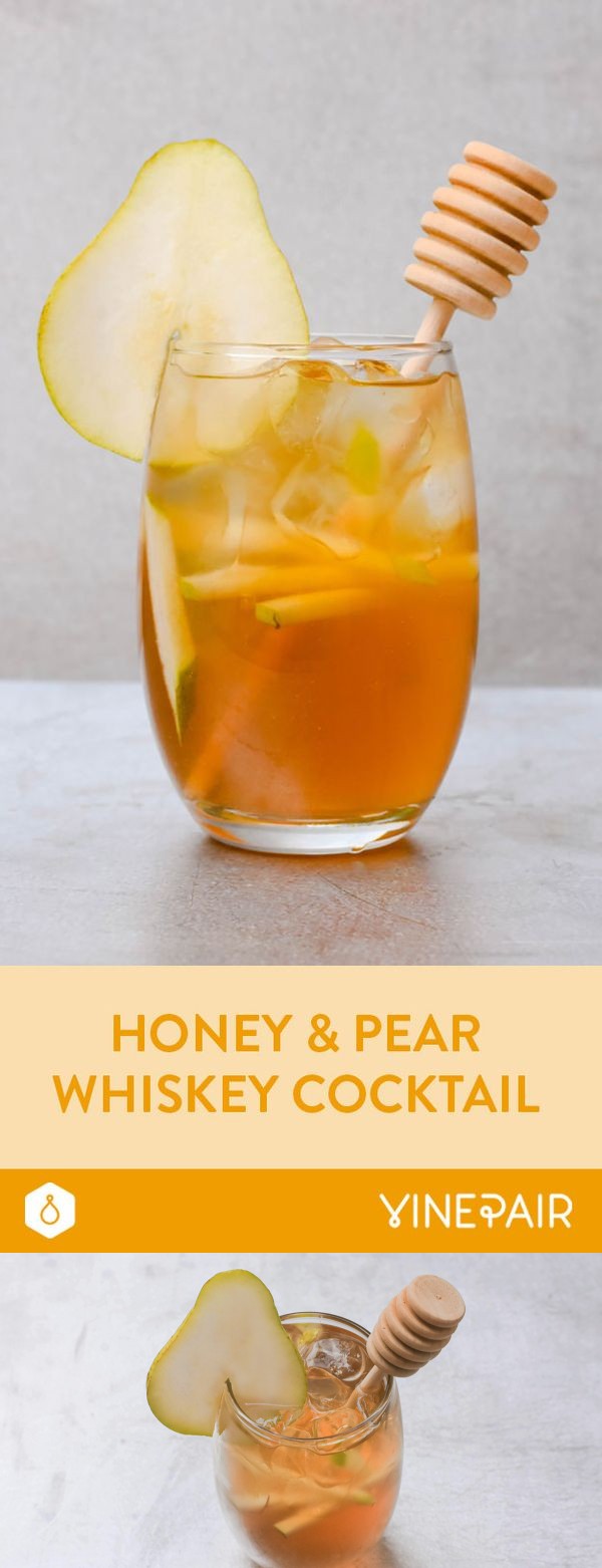 Honey and Pear Whiskey Cocktail