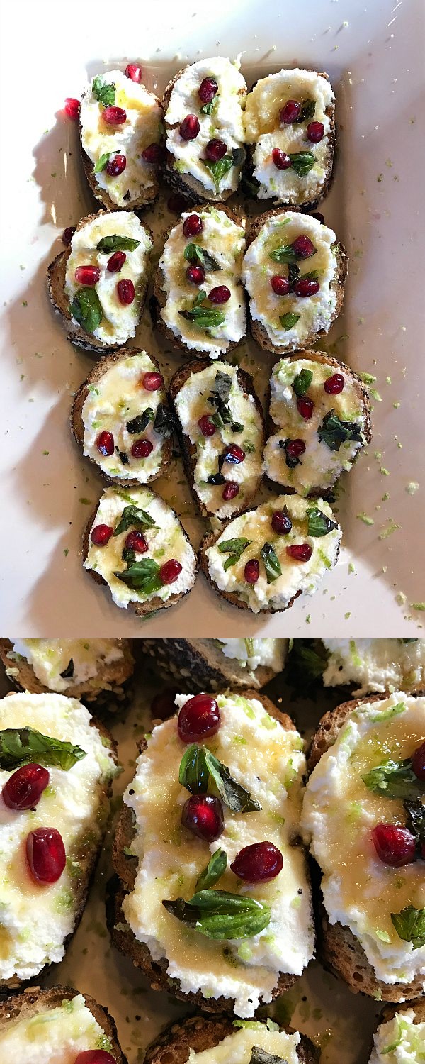 Honey-Lime Ricotta Bruschetta