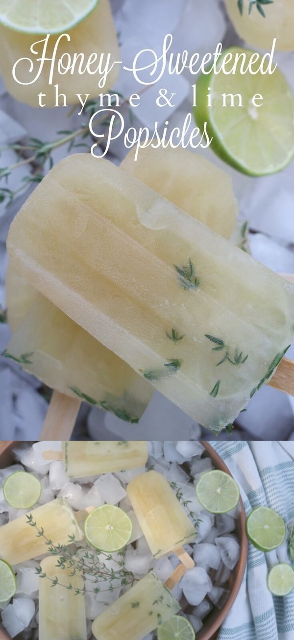 Honey-Sweetened Thyme and Lime Popsicles