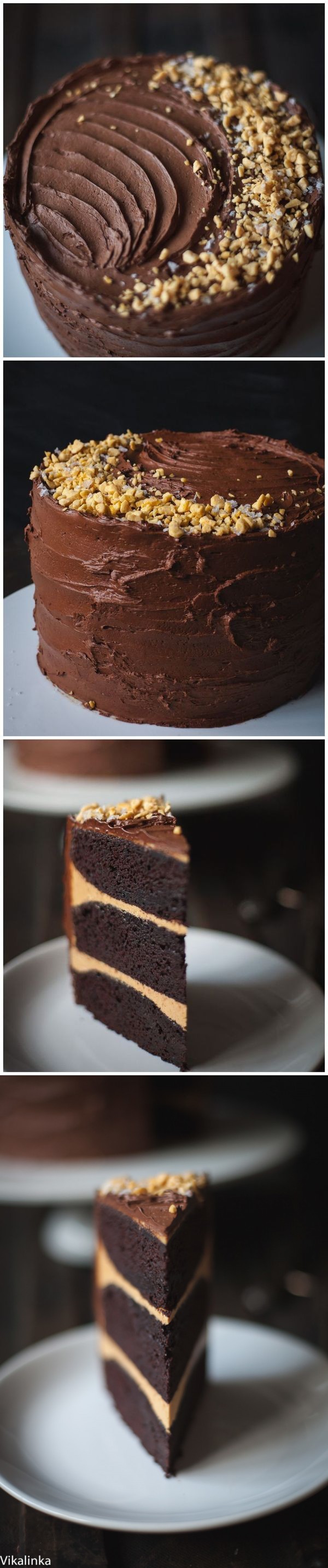 Honeycomb Crunch Chocolate Cake