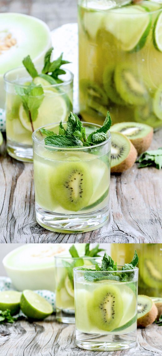 Honeydew and Kiwi White Sangria