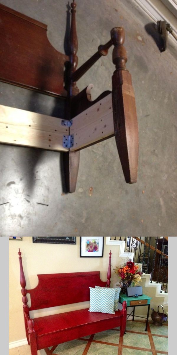 How to Make a Bench From an Old Headboard/footboard