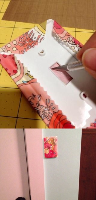 How to Make a Fabric or Paper Covered Light Switch Plate