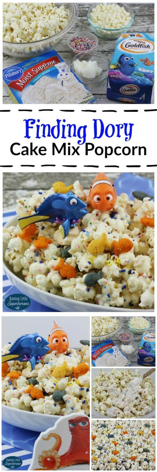 How To Make Finding Dory Cake Mix Popcorn