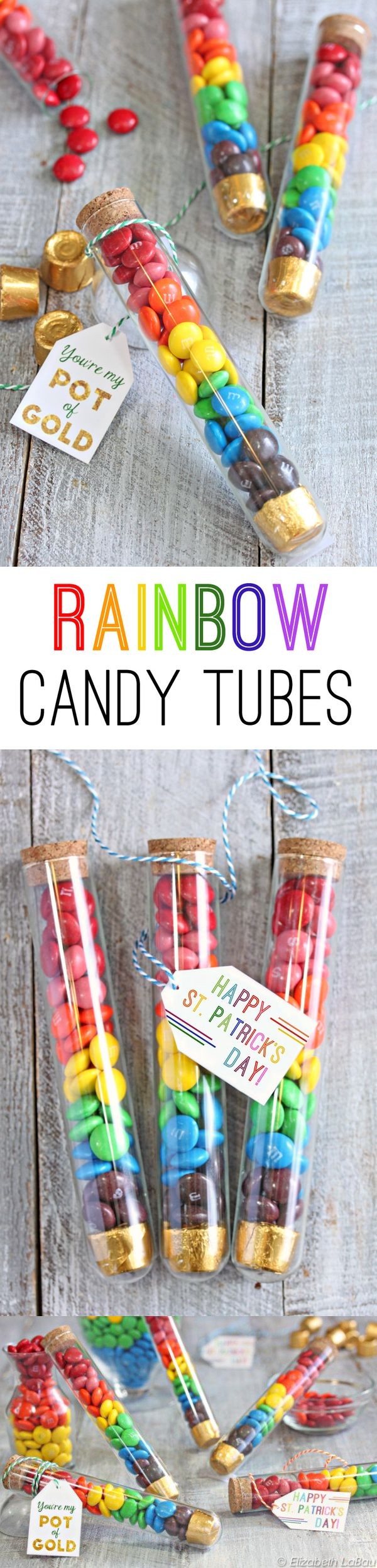 How to Make Rainbow Candy Tubes - the Perfect St. Patrick's Day Gift