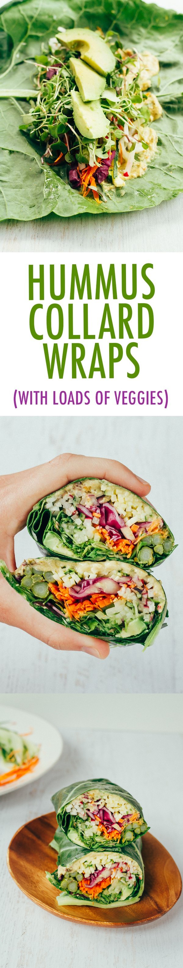 Hummus Collard Wraps