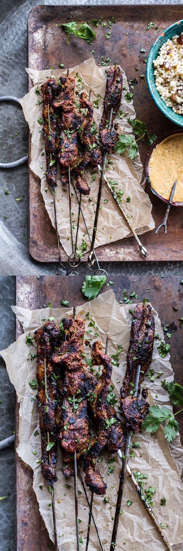 Indian Style Beef Satay with Curried Cashew Sauce