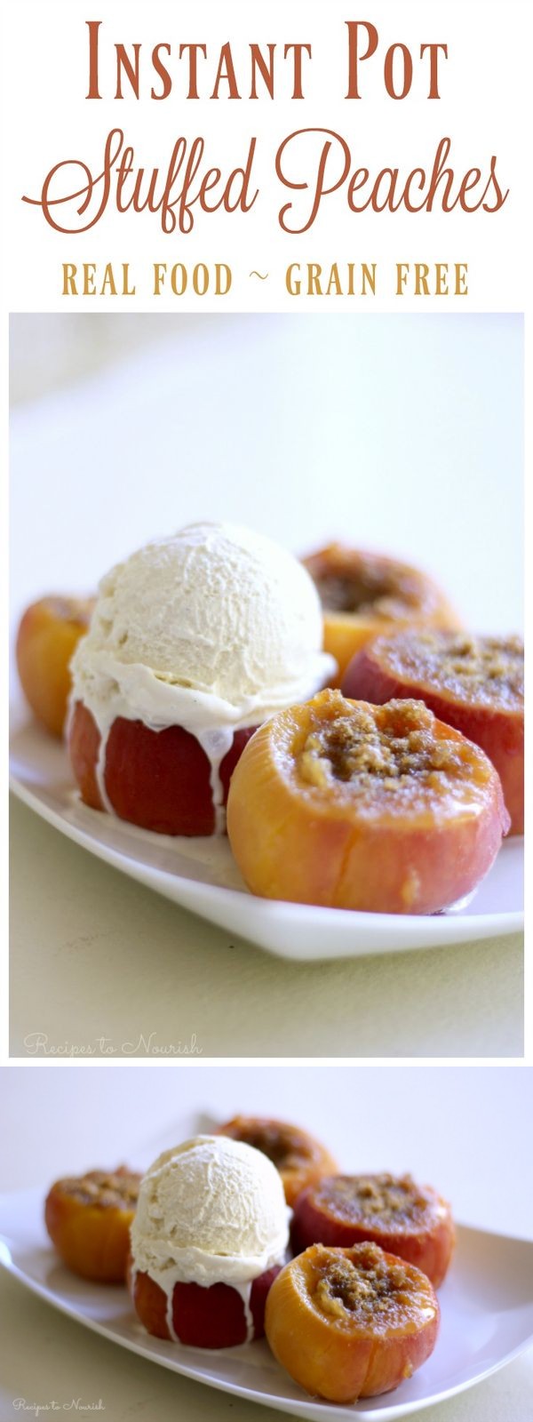 Instant Pot Stuffed Peaches