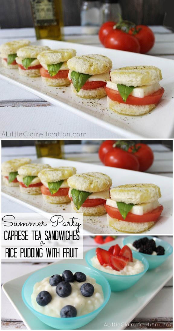 Italian Caprese Tea Sandwiches