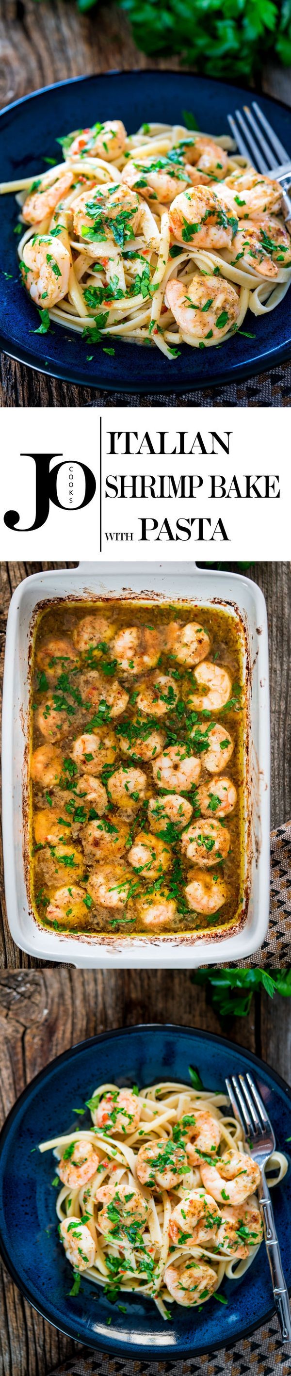 Italian Shrimp Bake with Pasta