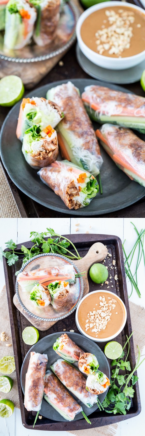 Jackfruit Vietnamese Summer Rolls with Hoisin Peanut Sauce