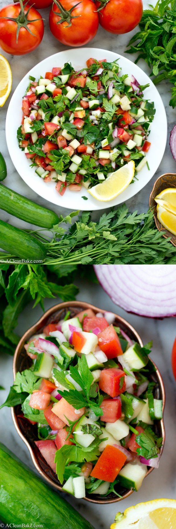 Jerusalem Salad (aka Middle Eastern Salad