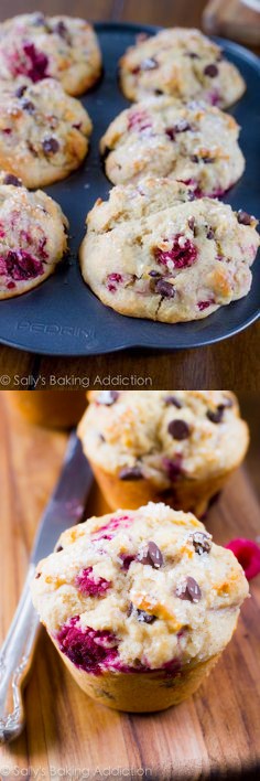 Jumbo Raspberry Chocolate Chip Muffins