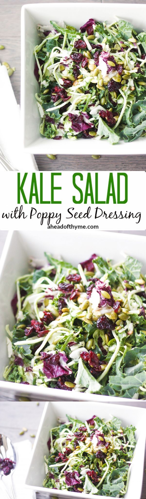 Kale Salad with Poppy Seed Dressing