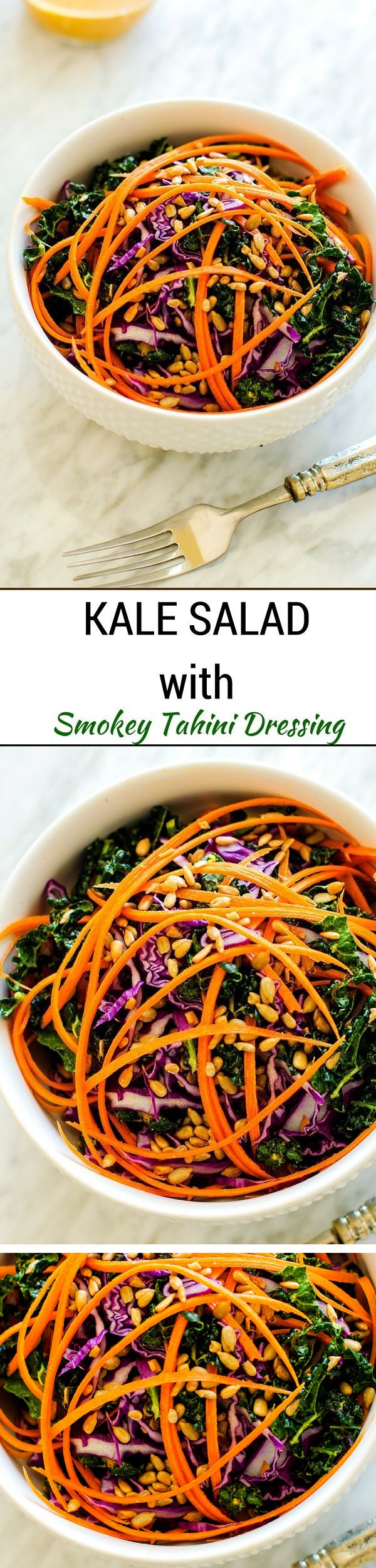 Kale Salad with Smokey Tahini Dressing